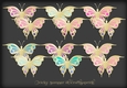 Gradient Gold Butterfly 3