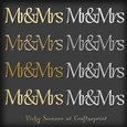 Mr and Mrs Gold and Silver Embelishment 