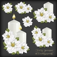 Christmas Floral White Decoupage 3