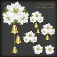 Christmas Floral White Decoupage 5