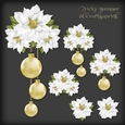 Christmas Floral White Decoupage 6