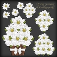 Christmas Floral White Decoupage 7