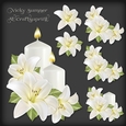 Lillies and Candles Decoupage 1