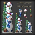 Snowman Pile Decoupage