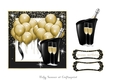 Gold Balloons Birthday Champagne