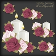 Autumn Rose Candle Decoupage