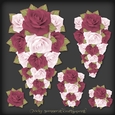 Autumn Rose Teardrop Decoupage