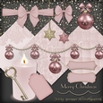 Pink Christmas Embelishments