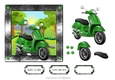 Born to Ride Green Scooter