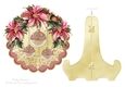 Pink Christmas Plate and Stand 1