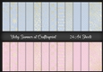 A4 Pink Blue and Gold Christmas Paper