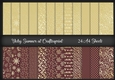 A4 Gold and Dusky Cherry Christmas Paper