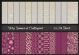 A4 Soft Taupe Plum and Gold Christmas Paper