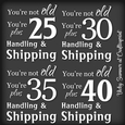 Funny Age Word Art 2