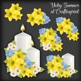 Spring Floral Candle Decoupage