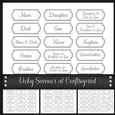 Grey Scale Family Tiles JPEG and PNG