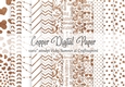 Copper on White 12x12 inch Digital Paper