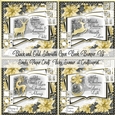 Black and Gold Silhouette Open Book Bumper Kit
