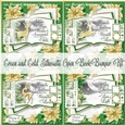 Green and Gold Silhouette Open Book Bumper Kit