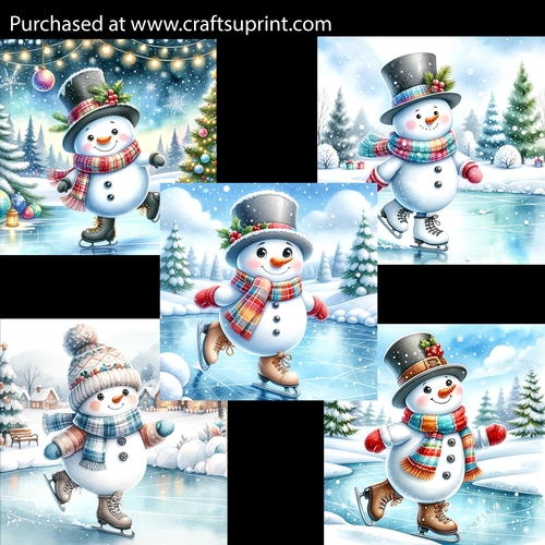 Cute Little Snowmans Card Fronts