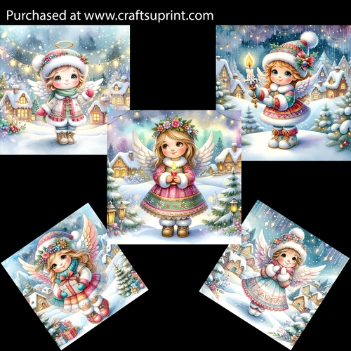 Pretty Angel Girl Card Fronts