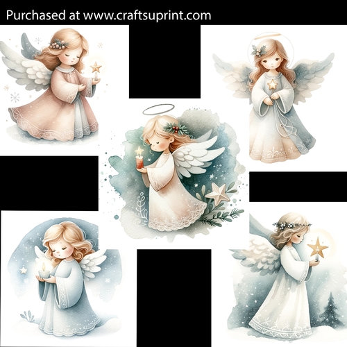 Christmas Angels Card Fronts