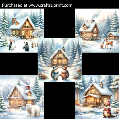Animals by the Cottage Card Fronts