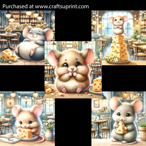 Little Mouse and Cheese Card Fronts