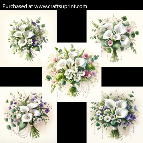 Classy Bouquet of White Calla Lily Card Fronts