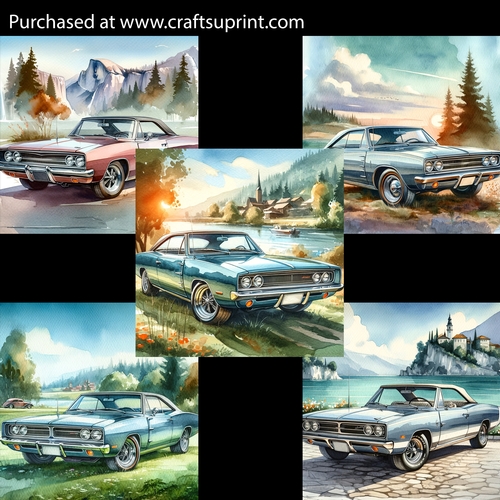 Vintage Cars Card Fronts