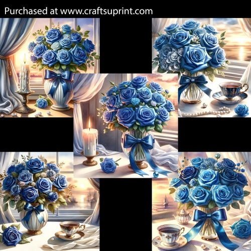 Bouquet of Blue Roses