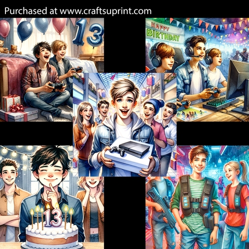 Birthday Boy 3 Card Fronts
