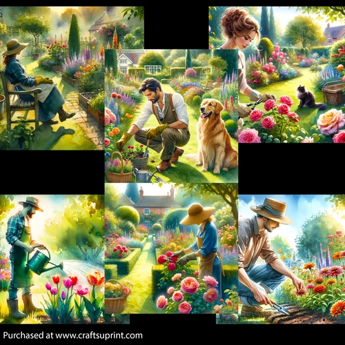 Man and Woman Gardening