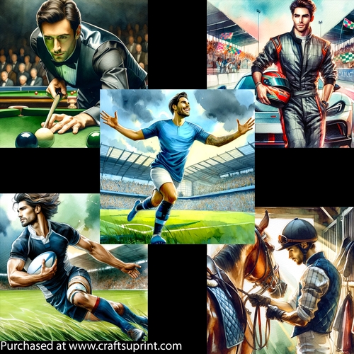 Men and Sports 1 Card Fronts