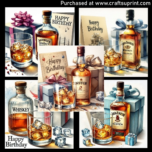 Whiskey Birthday cards for men2 - card fronts