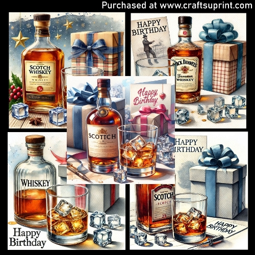 Whiskey Birthday cards for men3 - card fronts