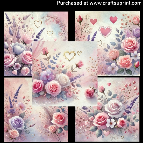 Hearts and roses - CARD FRONTS