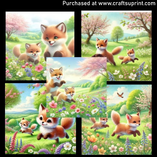 Cute foxes - CARD FRONTS