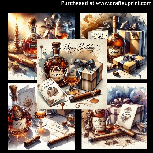Cognac and cigar - CARD FRONTS