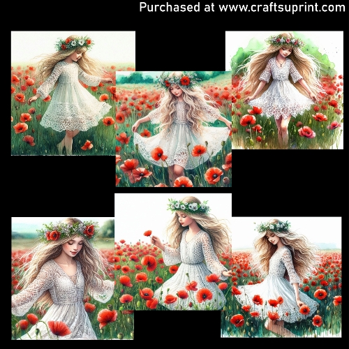 Young girl dancing - CARD FRONTS