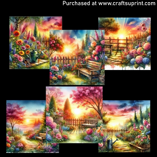 Spring garden - CARD FRONTS