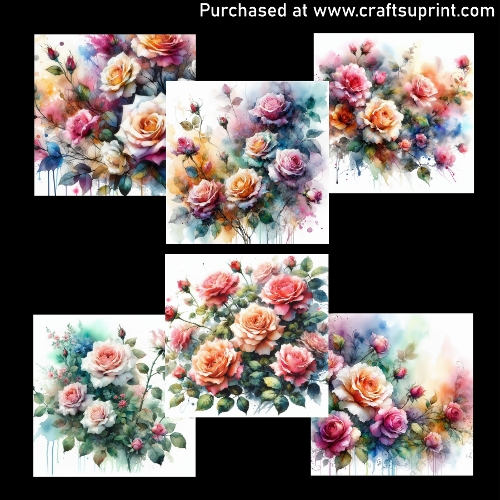 Bouquet of roses - CARD FRONTS