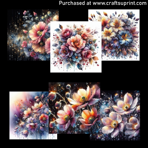 Flowers in the rain - CARD FRONTS