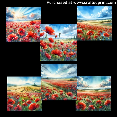 Poppy field 2 - CARD FRONTS