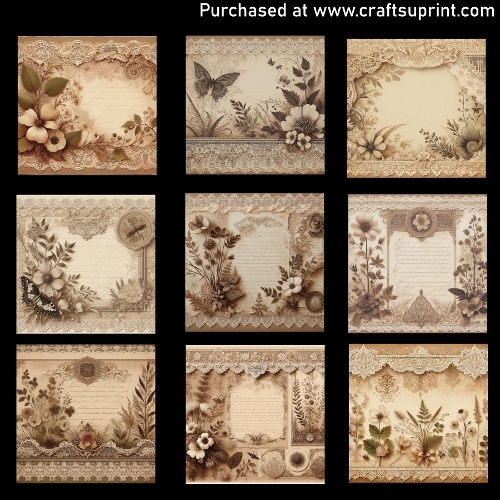 Vintage series-Lace - CARD FRONTS