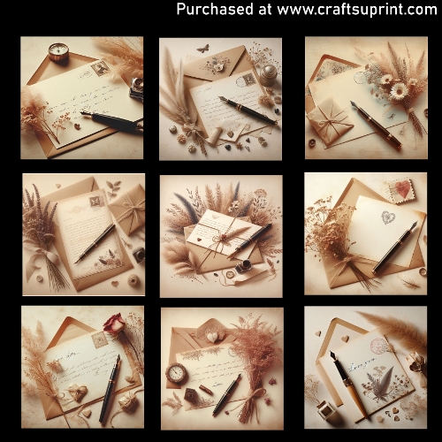 Vintage series-Old letter - CARD FRONTS