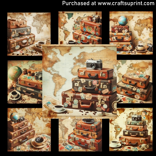 Vintage series-Travel - CARD FRONTS