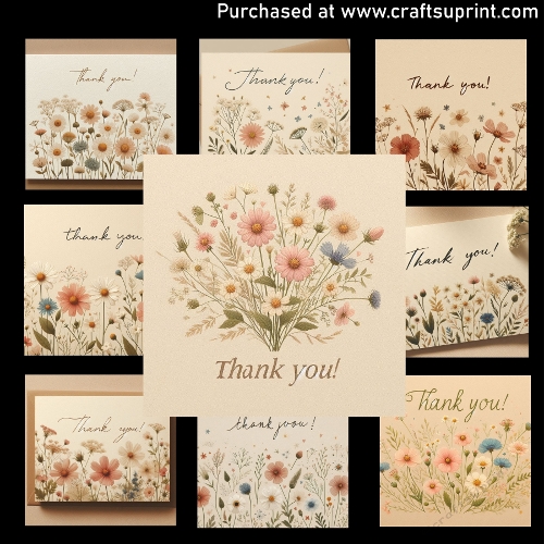 Vintage series-Thank you cards - CARD FRONTS