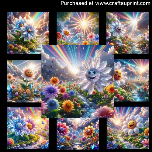 Happy crystal flowers - CARD FRONTS