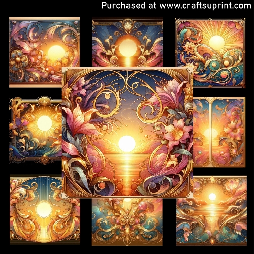 Glowing sunrise - CARD FRONTS